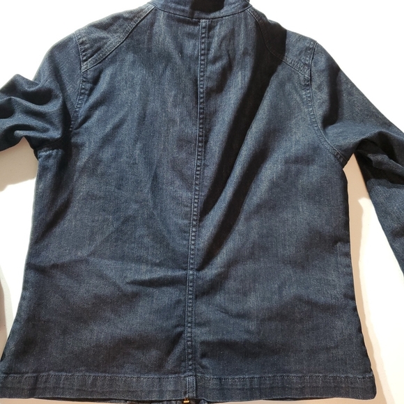 Womens Ralph Lauren Dark Blue Denim Jacket with Gold Details Med - Picture 8 of 11